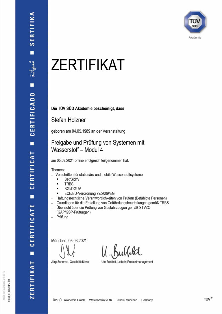 Zertifikat-Wasserstoff-Modul-4